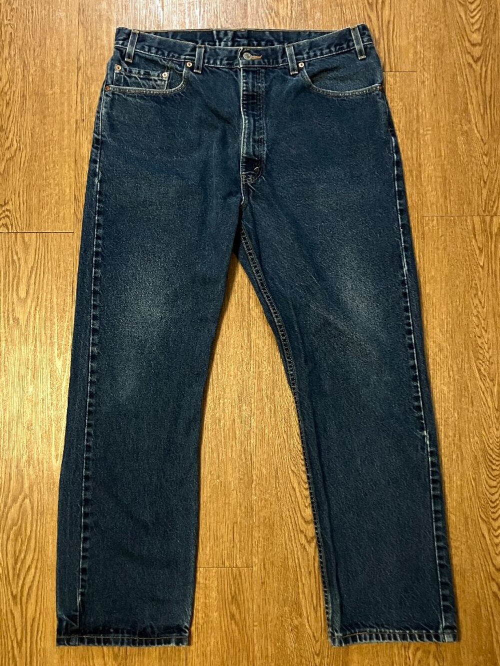 Vtg Levis 505 Jeans Made USA Dark Wash Denim Mens 38x30 *True 36*